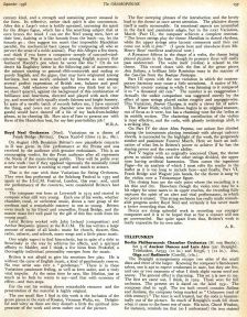 Benjamin Britten's first Gramophone review Benjamin Britten's first Gramophone review